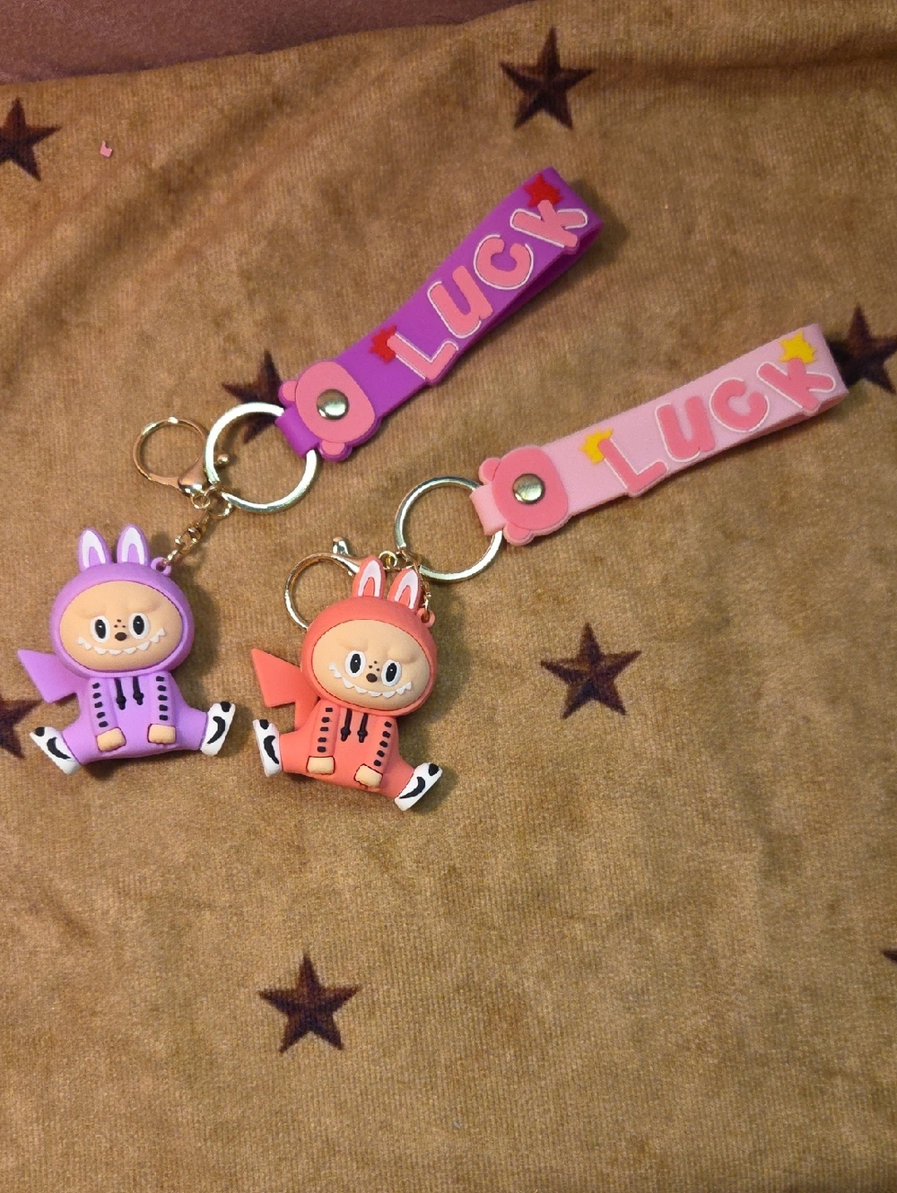 Luck Bunny Character Keychain - Pink & Purple